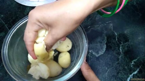 boiled aloo massing process